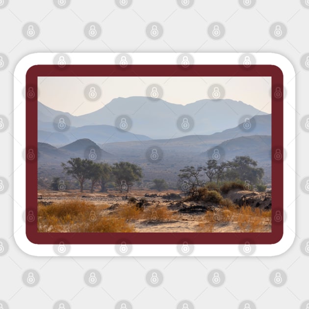 Namibia. Mountain Silhouettes. Sticker by vadim19